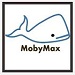 Black square with blue whale and MobyMax inside